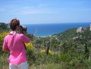 Marjon during the walk to waterfalls near Karlovasi Samos